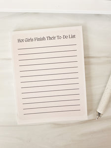 Hot Girls Finish Their To-Do List Note Pad