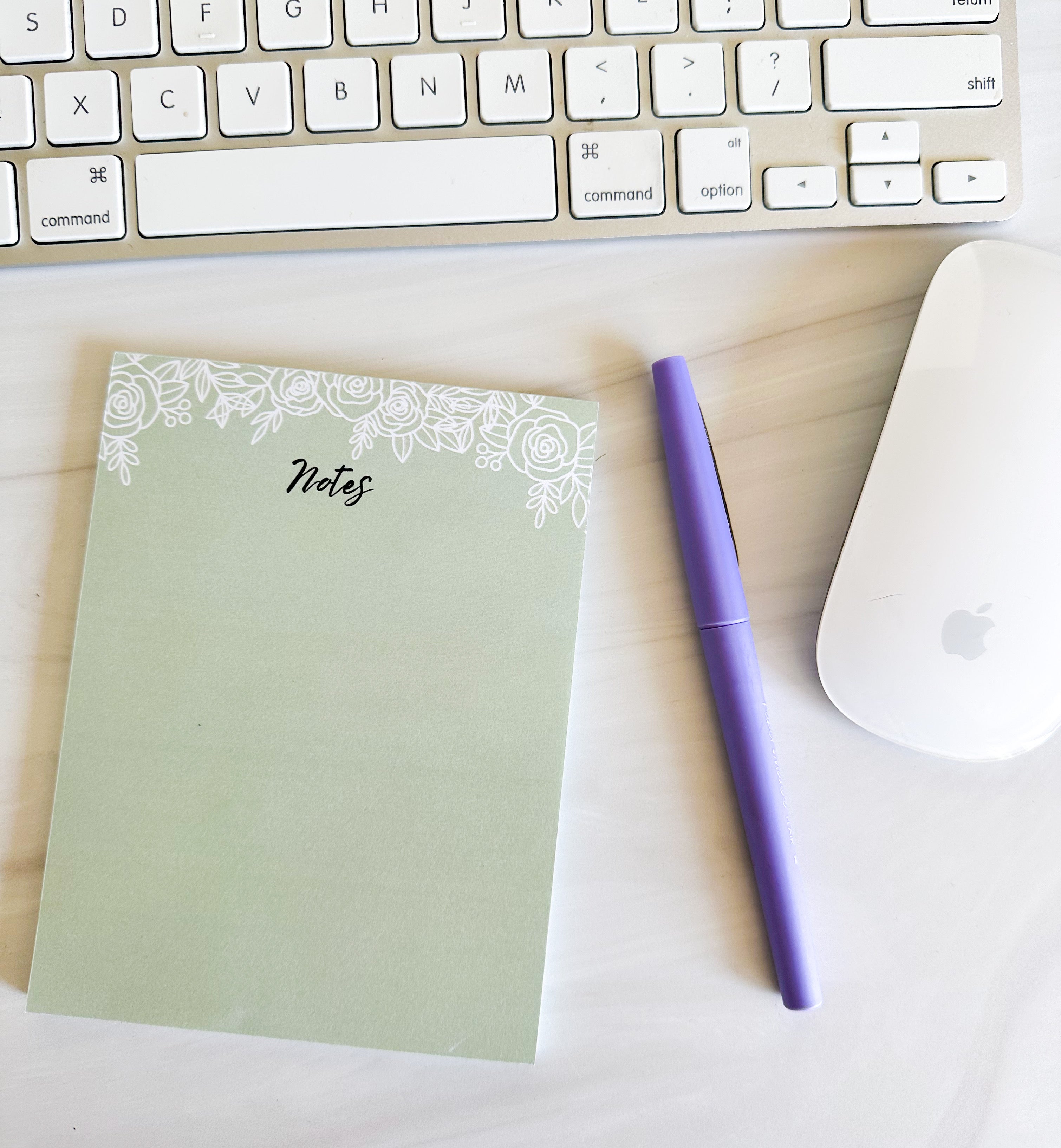 Sage Florals Note Pad